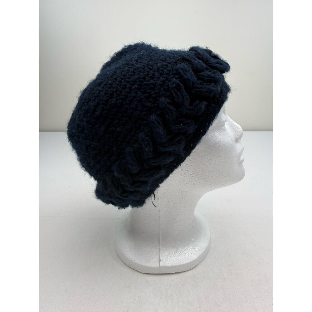 Vintage Reversible Kokonit Beanie Navy Blue / Black One Size